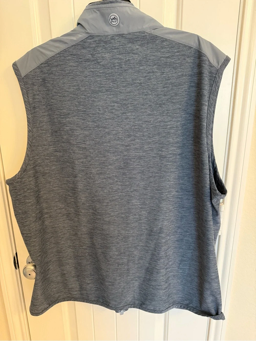 Southern Tide Abercorn Performance Quilted Grey Men's Vest - Full-Zip Layer XXL